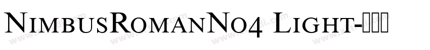 NimbusRomanNo4 Light字体转换